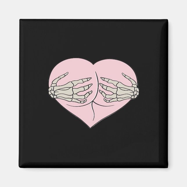 Heart Butt Hug Skeleton Händer Classic Magnet (Framsidan)