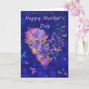 Heart Butterflies Mors dag Card Kort