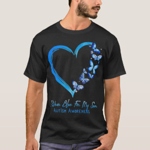 Heart Butterfly Autism I Bära Blue för Min son Aut T Shirt