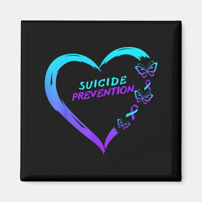 Heart Butterfly Suicide Prevention Awareness  Magnet (Framsidan)