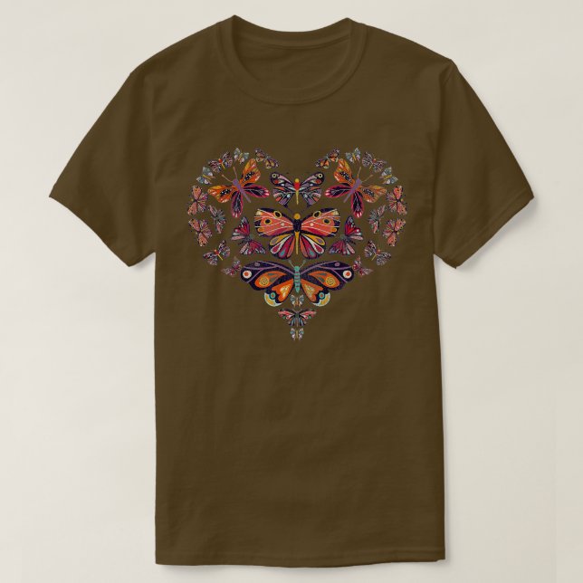 Heart Butterfly T Shirt (Design framsida)