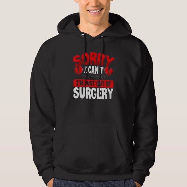Heart Bypass Heart Transplant Survivor Open Heart  Hoodie (Framsida)