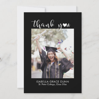 Heart Calligraphy Script Graduation Tack Kort