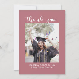 Heart Calligraphy Script Studenten Tack Kort
