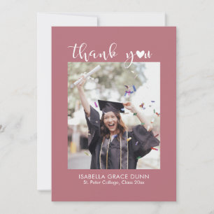 Heart Calligraphy Script Studenten Tack Kort