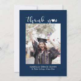 Heart Calligraphy Script Studenten Tack Kort