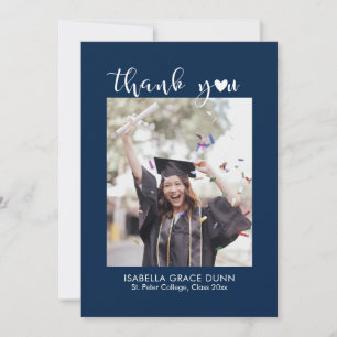 Heart Calligraphy Script Studenten Tack Kort