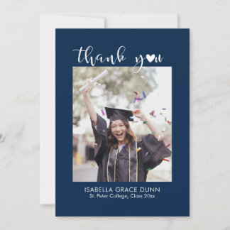 Heart Calligraphy Script Studenten Tack Kort