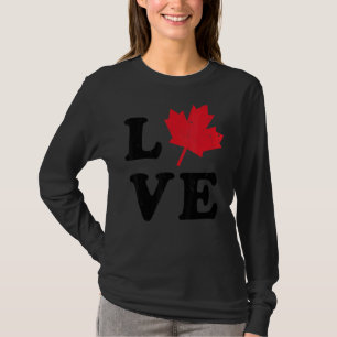 Heart Canada Day Maple Löv I Kärlek You Kanada T Shirt