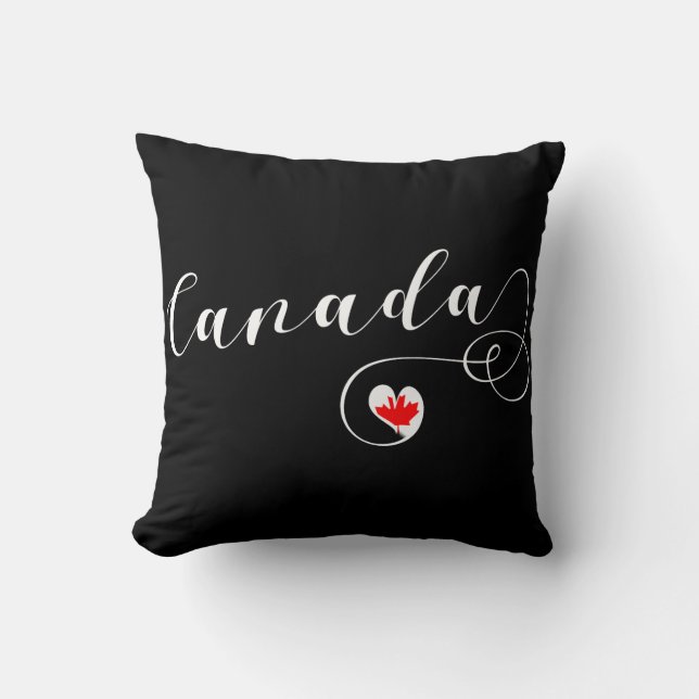 Heart Canada Dekorativ kudde, Canadian Flagga Kudde (Framsida)