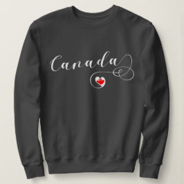 Heart Canada Sweatshirt, Canadian Flagga Tee