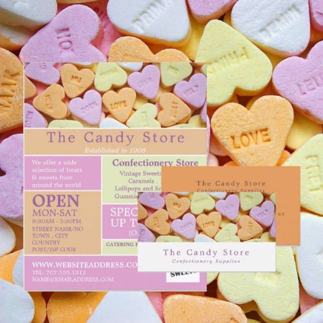 Heart Candy, Konfektyrvaror Reklam Flygblad (Skapare uppladdad)