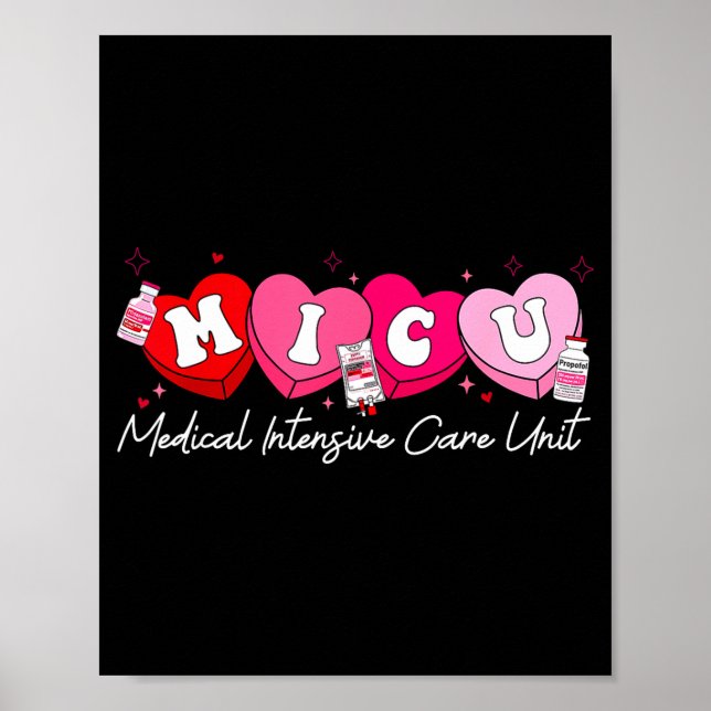 Heart Candy Micu Nurse Valentine's Day Medical Cri Poster (Framsidan)