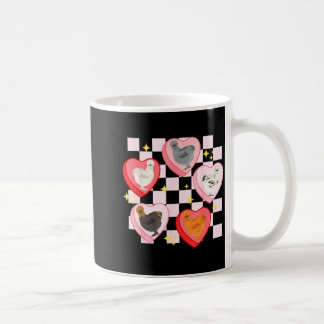 Heart Candy Silkie Chicken Valentine Farmer Animal Kaffemugg