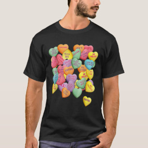 Heart Candy Valentine Day för manar kvinnor och ba T Shirt