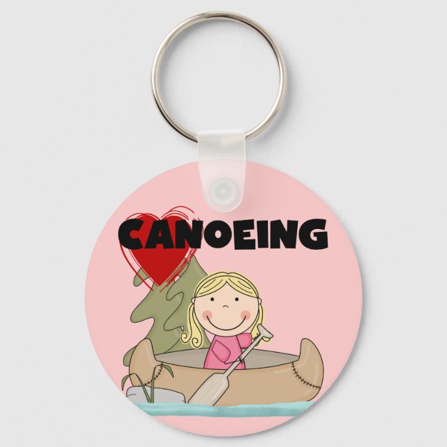 Heart Canoeing Tshirts och Gifts Nyckelring (Framsida)