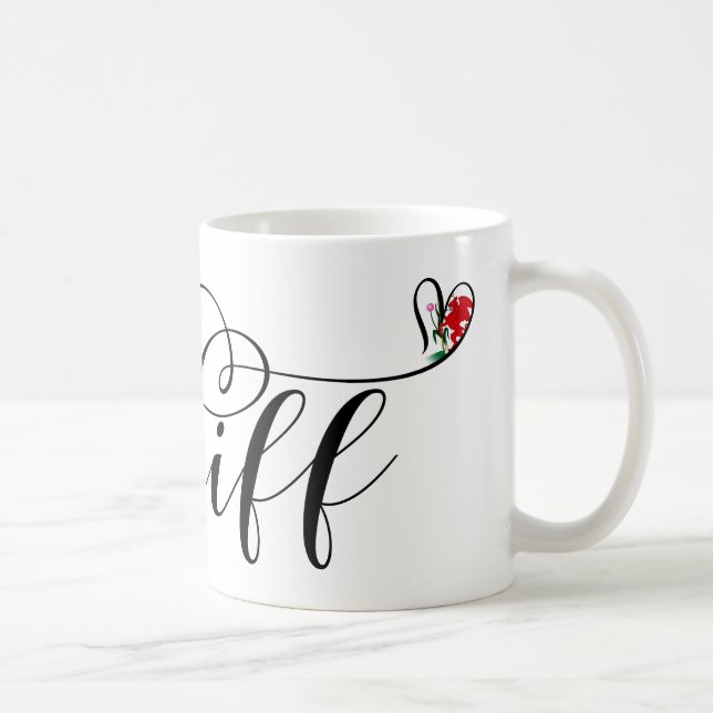 Heart Cardiff Flagga, Caerdydd, Wales Kaffemugg (Höger)