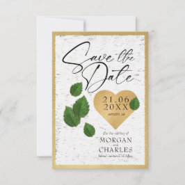 Heart Carving Save The Wedding Date Invitation Inbjudningar