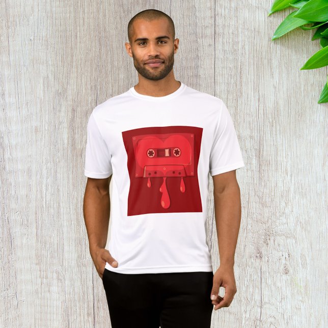 Heart Cassette Tape with Melting Drips T Shirt (Skapare uppladdad)