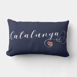 Heart Catalunya Flagga, Catalan Estelada Lumbarkudde