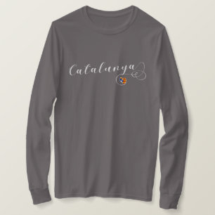 Heart Catalunya Flagga, Katalonien T Shirt