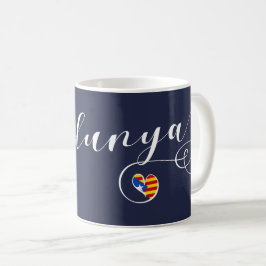 Heart Catalunya Mugg, Catalonia Estelada Kaffemugg