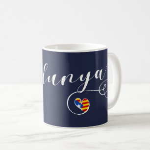 Heart Catalunya Mugg, Catalonia Estelada Kaffemugg