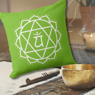 Heart Chakra Anahata Grönt Meditation Kudde
