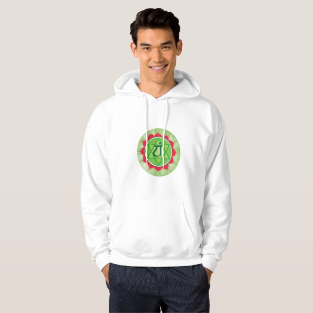 Heart Chakra Anahata Man Hoodie (Hel framsida)