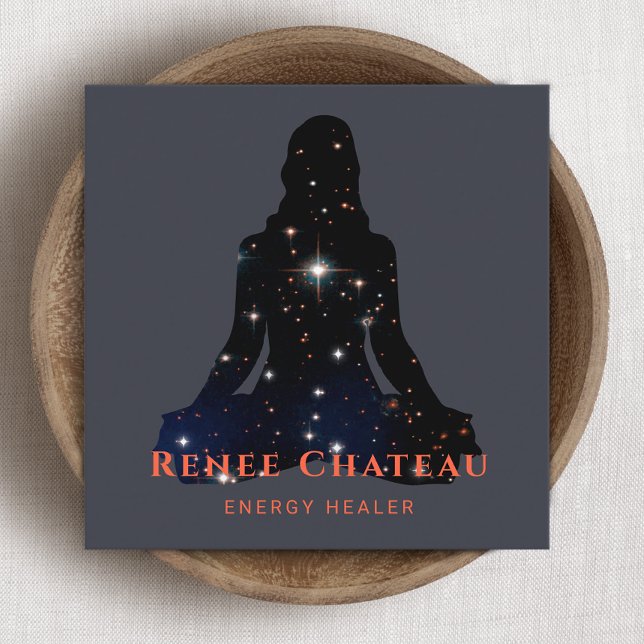 Heart Chakra, Energy Healer Fyrkantigt Visitkort (Skapare uppladdad)