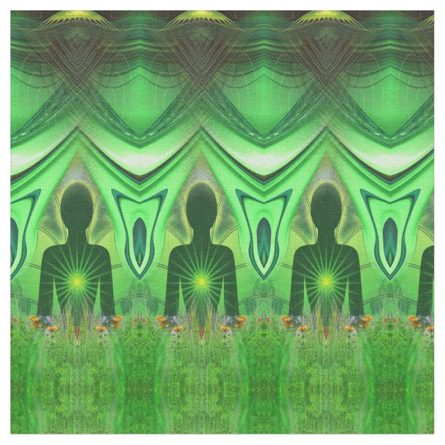 Heart Chakra Energy tapet Tyg (Närbild)