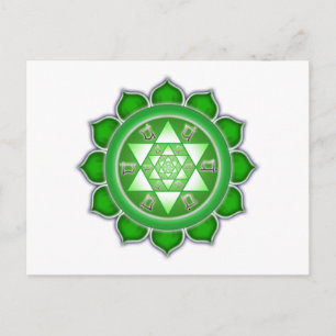 Heart Chakra - Fractal Bloom Vykort