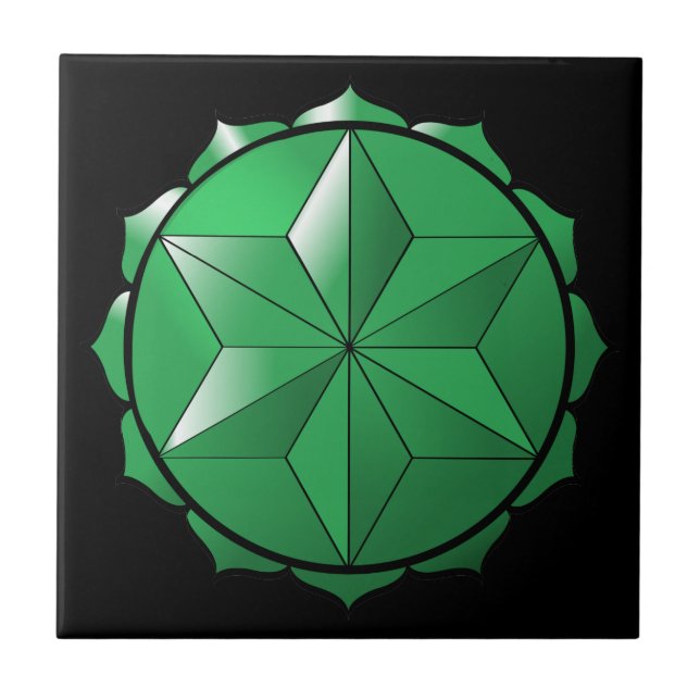 Heart Chakra Kakelplatta (Framsidan)