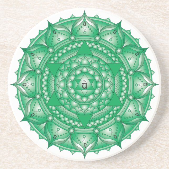 Heart Chakra Light Mandala Underlägg (Framsidan)
