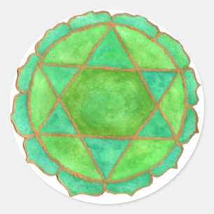 Heart Chakra Sticker Runt Klistermärke