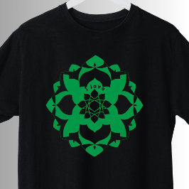 Heart Chakra Symbol Grönt Anahata Yoga T Shirt