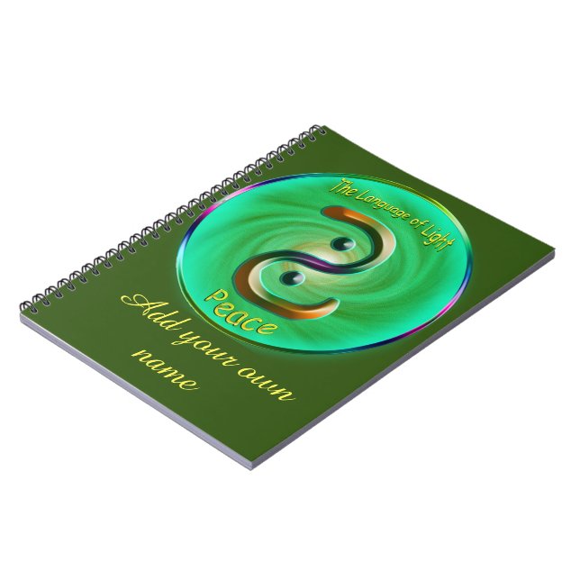 Heart Chakra - Symbol of Peace Notebook Anteckningsbok (Vänstra Sidan)