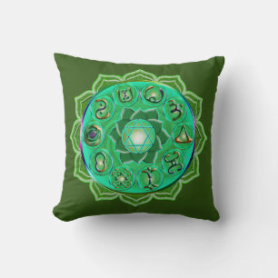 Heart Chakra Tote Bag Round Pillow Kudde