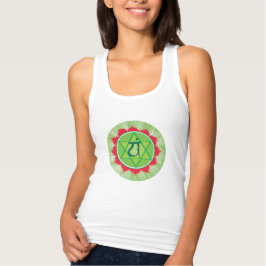 Heart Chakra Women's Slim Fit Racerback Tanktop Linne Med Racerback