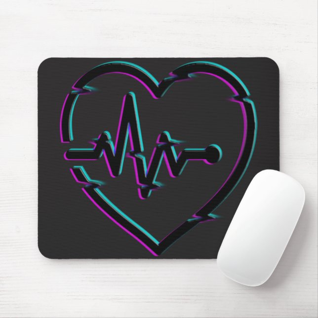 Heart Check Mousepad Musmatta (Med mus)