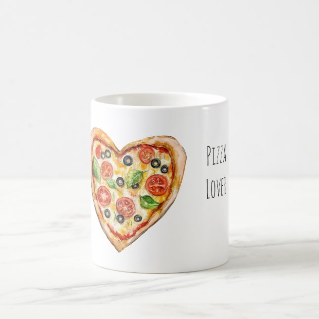 Heart Cheese Vegetable Pizza Kaffemugg (Center)