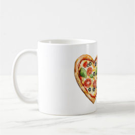 Heart Cheese Vegetable Pizza Kaffemugg