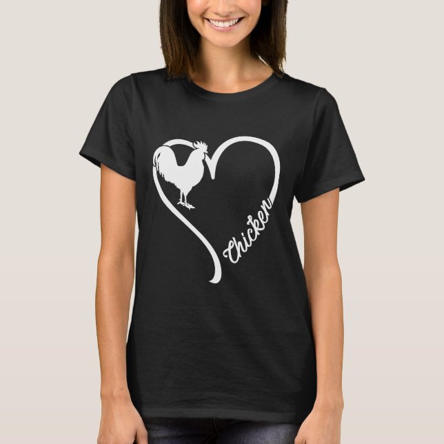 Heart Chicken T Shirt (Framsida)