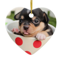 Heart Chihuahua-julen Ornament Lägg till bild