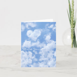Heart Cloud Himlar Cute Modern Blue Personligt brö Helgkort