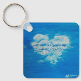 Heart Cloud Metall Circle Keychain, 2 tum Nyckelring