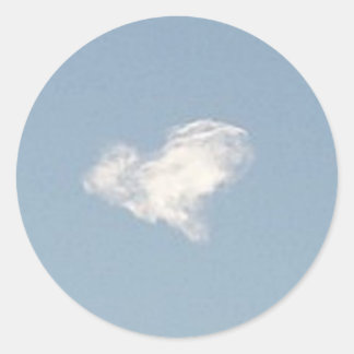 Heart Cloud Sticker Runt Klistermärke
