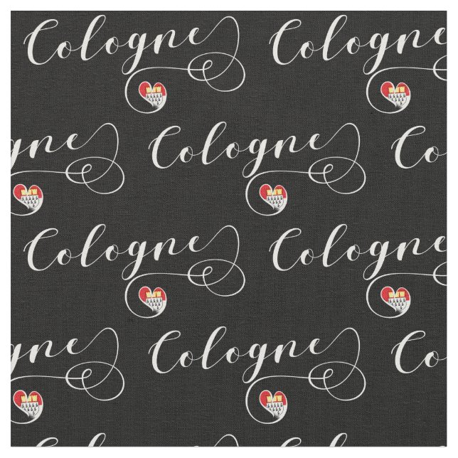 Heart Cologne Flagga, Köln, Tyskland Tyg (Närbild)
