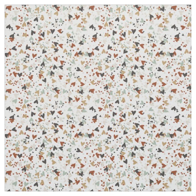 Heart Confetti Toss i Brent Sienna Mint & Guld Tyg (Provkarta)