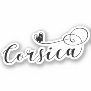 Heart Corsica Flagga, I Kärlek Korsika, Frankrike Klistermärken